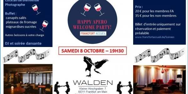 Welcome Party le 8 octobre